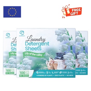 SANYUAN, tiras de detergente para ropa sin líquido biodegradables desechables ecológicas, hojas de Lily Valley Scent hipoalergénico - Product Image 5