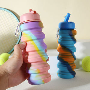Bouteille d'eau pliable en silicone de qualité alimentaire, étanche, pour la vente en gros, idéale pour les voyages, personnalisable - Product Image 4