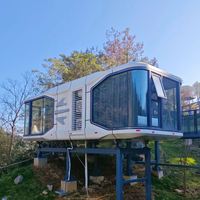 Maison Capsule Spatiale Personnalisée - Conteneur en Verre Préfabriqué de Luxe pour Magasin/Hôtel/Maisonnette, Design Moderne, Options Acier 40ft/20ft