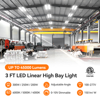 ComiLED – Projecteur linéaire LED haute performance 3ft/2ft 300W/250W/200W 3CCT sélectionnable pour entrepôts et supermarchés