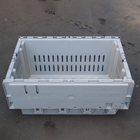 Caisse en plastique personnalisable en gros, boîte de déménagement, stockage, expédition de pain, viande, œufs, tomates, fruits, légumes, poulet, fabriquée en PP