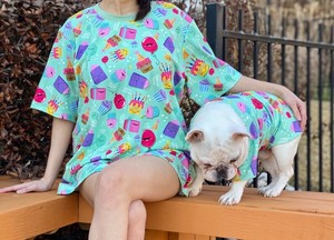 Robe en coton à imprimé animal mignon pour chiens et humains, tenue de loisirs d'été, style quotidien confortable, lavage à la main - Product Image 2