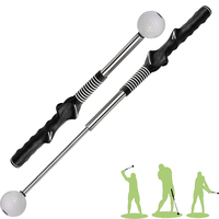 En gros Entraîneur de rythme de swing de golf avec tige télescopique, tête de balle, poignée ergonomique et guide de trajectoire en V, personnalisable OEM