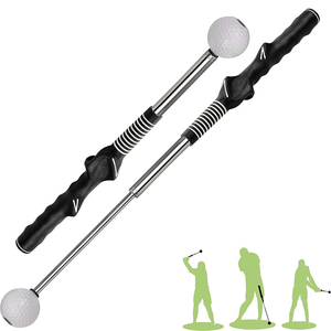 Entrenador de <span class=keywords><strong>Tempo</strong></span> de Swing de Golf al por Mayor con Varilla Telescópica, Cabeza de Bola, Agarre Ergonómico y Guía de Marcas en V, Personalizable OEM - Product Image 1