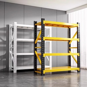 Multilayer 3 Layer Adjustable Cold <b>Rolled</b> Steel Main Sub Shelving Storage <b>Rack</b> with Screw Assembly for Warehouse Garage Basement - Product Image 2