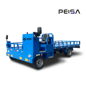 Zware elektrische platformwagen met massieve banden met grote diameter voor regionale materiaaltransport in fabrieken - Product Image 6