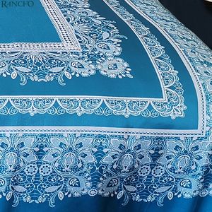 兰乔3套羽绒被套合格被套枕套套装蓝色印花床上用品套 - Product Image 4