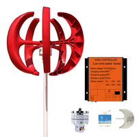 Générateur d'éolienne verticale à faible bruit 12V 24V générateur de vent d'alternateur triphasé avec contrôleur MPPT pour le ménage