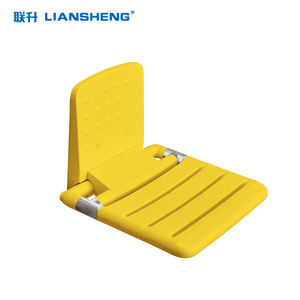 Chaise de <span class=keywords><strong>douche</strong></span> murale pliable et rétractable au design moderne avec dossier <span class=keywords><strong>pour</strong></span> personnes âgées - Product Image 2