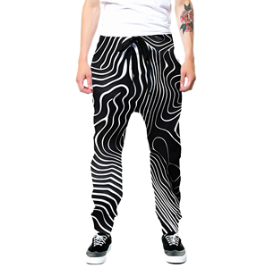 OEM Service Lightweight Canvas Flat Front Quick Dry Long <b>Trousers</b> Custom Design Casual Beach Digital Print Wide Leg Pants Men - Product Image 3
