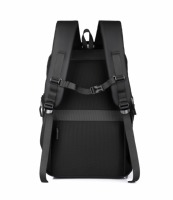 Tas Ransel Komputer Pria Outdoor Bahan Polyester Anti Air dengan Ritsleting untuk Kantor Bisnis Gaya Korea