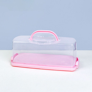 caja de pan <span class=keywords><strong>rectangular</strong></span> de plástico con asa pastel de pan contenedores para bagels panecillos baguettes - Product Image 6