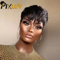 Perruques Courtes Pixie en Gros pour Femmes Noires – Perruques Pixie Courtes Sans Colle en Cheveux Humains Naturels