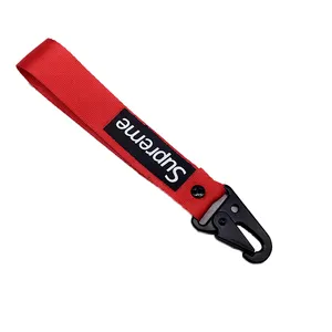 Fabricante Poliéster Keychain Lanyard Logotipo personalizado impresso Sublimação Wristband Strap Wrist Lanyard