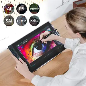 Offre Spéciale professionnel kamvas pro 16 interactif huion écran lcd graphique tirage numérique tablette stylo à écran tactile moniteur