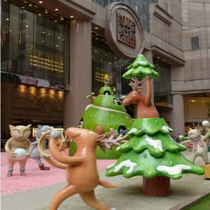 Ensemble <span class=keywords><strong>de</strong></span> ballons à air chaud en fibre <span class=keywords><strong>de</strong></span> verre personnalisés pour usage commercial, grandes sucettes géantes en forme <span class=keywords><strong>de</strong></span> canne à sucre, décorations <span class=keywords><strong>de</strong></span> Noël d'extérieur avec éclairage - Product Image 6