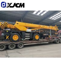 Grue tout-terrain de 25 tonnes avec flèche télescopique, grue mobile sur roues pour travaux de construction lourds