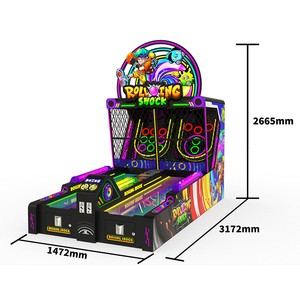 Funspace fabbrica all'ingrosso gioco centro attrezzature a gettoni <span class=keywords><strong>Zombie</strong></span> rotolamento 2 giocatori macchina da gioco Bowling - Product Image 4