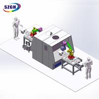 Bras de robot de polissage CNC 6 axes de haute qualité avec boîte de vitesses et moteur PLC pour matériaux métalliques/marbrés, charge utile de 30 kg