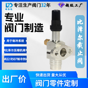 ลี่ หยงต้า J5BS บิทเซอร์ ชัตออฟวาล์ว 45 เหล็กกล้าแบบตรง ปรับสมดุลสองทาง ใช้กับคอมเพรสเซอร์ทำความเย็น - Product Image 5