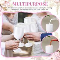 Verres à vin en plastique incassables et réutilisables, sans danger pour les aliments, gobelets en plastique pour anniversaires et fêtes, 16 oz