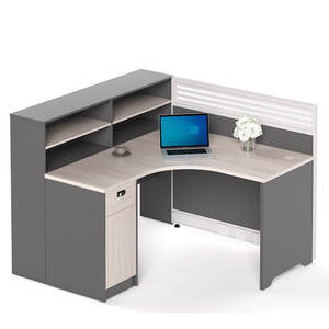 商業用現代風竹製エグゼクティブオフィスデスク、1人用ワークステーション、棚付きコンピューターデスク、環境に優しい多機能 - Product Image 2