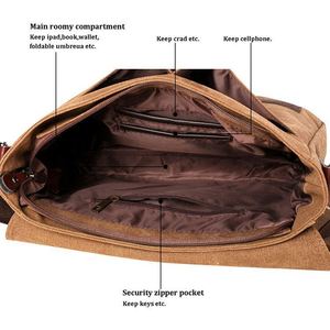 กระเป๋าสะพายข้างวินเทจ BSCI Factory ODM รุ่น Original Messenger Bag สำหรับผู้ชาย ผู้หญิง กระเป๋าเดินทาง กระเป๋าสะพายลำลอง กระเป๋าใส่แล็ปท็อป กระเป๋าใส่หนังสือ - Product Image 6