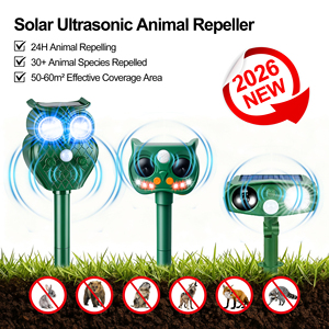 Repellente per Animali ad Ultrasuoni a Energia Solare con Angolo Regolabile, Ultrasuoni + Luce LED Lampeggiante, Repellente per Gatti, Cani e Volpi da Esterno - Product Image 5