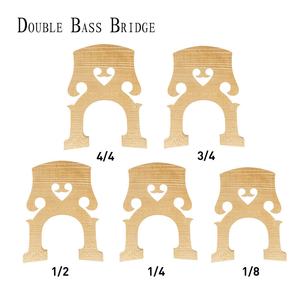 Ponts de basse double de style allemand en érable de qualité A, tailles 4/4, 3/4, 1/2, 1/4, 1/8, pour instruments à cordes de basse double - Product Image 1