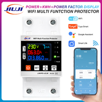 Protector de Sobretensión Inteligente JIUJI con WIFI, Pantalla LCD, Voltaje Ajustable, Función de Temporizador, Ajuste Digital, Protector de Fugas para Hogar y Fábrica