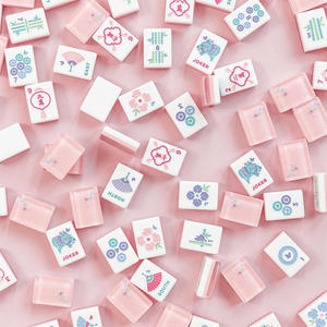 Juego de Mahjong Moderno de Lujo con Decoración de Mariposas Rosas, 160 Piezas, Acrílico, Plegable, Portátil, Mini, de Viaje, para <span class=keywords><strong>Casino</strong></span> - Product Image 3