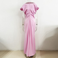 Robe de soirée longue en stock, nouvelle collection Star 2026, simple, respirante, longueur ras du sol, idéale pour l'été