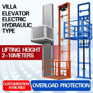 Nieuwe kolomtype schaar-elektrische hefplatform vrachtarm stalen constructie staalkabel 0,5-1 ton draagvermogen 10m/min hefsnelheid - Product Image 2
