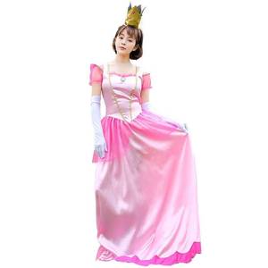 Costume de princesse Peach rose pour adulte, déguisement de fête de carnaval d'Halloween, fantasia, SZAC-001 - Product Image 5