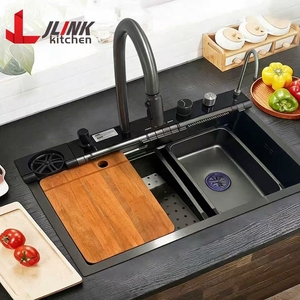 Évier de cuisine intelligent multifonction numérique en acier inoxydable <span class=keywords><strong>SUS</strong></span> 304 avec cascade pour TikTok - Product Image 1