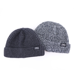 Nhà Máy Nóng Bán Tùy Chỉnh Đan Beanie Đồng Bằng Beanie Hat Dệt Nhãn Logo Còng Đan Acrylic Beanie Hat - Product Image 2