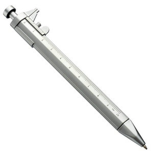 Bolígrafo con Diseño Innovador y Función de Medición, Ancho de Escritura de 1.0 mm, Calibrador Vernier, Herramienta de Medición de Plástico, Tinta Negra/Azul para Oficina y Escuela - Product Image 1