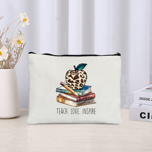 Borsa Cosmetica in Tela Casual con Motivo Leopardato per Insegnanti, Astuccio Portaoggetti con Cerniera, Nuovo Porta Profumo da Viaggio, Porta Rossetto, Regalo Made in China - Product Image 5