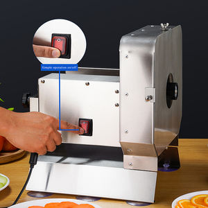 Trancheuse alimentaire commerciale automatique pour légumes, oignon, pomme de terre, citron, mangue, noix de coco, machine à découper les fruits en acier inoxydable - Product Image 3