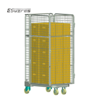 Cage de sécurité pour chariot à roulettes en treillis métallique soudé 4 côtés