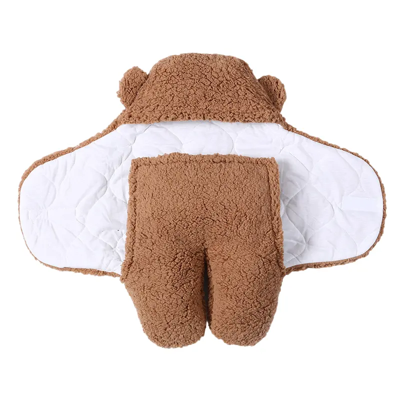 Lv kiss tas tidur bayi beruang, Kantung tidur katun organik pembungkus bayi baru lahir untuk musim dingin produk bayi