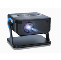 HA109 Proyector Gimbal Portátil de Bolsillo con Decodificación LED 4K, Android 11, Sonido Estéreo HIFI, Tiro Corto, 150 Lúmenes, 8GB RAM, 1GB Almacenamiento