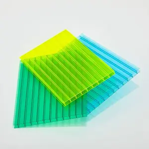 twin wall smoke color yellow polycarbonate Plastic sheet roofing plates roof price for patio covers