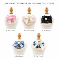 Bandana pour animaux de compagnie motif pied-de-poule, mignonne et personnalisable avec bouton, pour chiens et chats, vente en gros