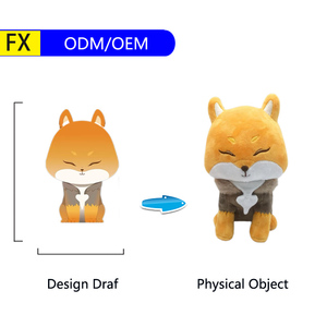 Peluche Personalizzati di Alta Qualità, Giocattolo Originale per Bambini, Zaino a Forma di <span class=keywords><strong>Volpe</strong></span> Kawaii in Peluche con Cotone PP per Alleviare lo Stress - Product Image 2