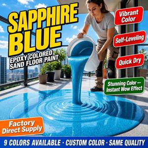 Peinture époxy autolissante haute dureté pour sols, colorée, pour intérieur, restaurant, atelier, revêtement de sol époxy 20kg, vente en gros usine - Product Image 3