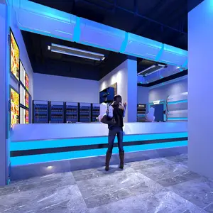 Esports hostel decoration with RGB Light Esports cafe Esports game room