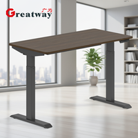 Table de bureau électrique réglable ergonomique Greatway QF-126, table de bureau debout silencieuse et durable, pieds de table réglables
