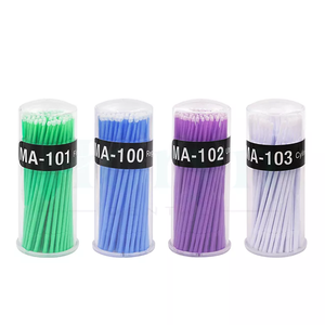 Paquete de 100 Aplicadores de Microcepillos Desechables, Cepillo Portátil para Limpiar Pegamento de Pestañas, para Extensiones de Pestañas - Product Image 4