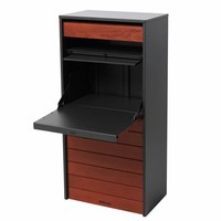 Boîte à colis en métal imperméable à transfert thermique, boîte à courrier et à colis pour livraison à domicile, porte arrière, rangement extérieur autonome
